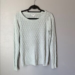 Old Navy Women’s Fisherman‎ Green Honeycomb Knit Sweater Medium